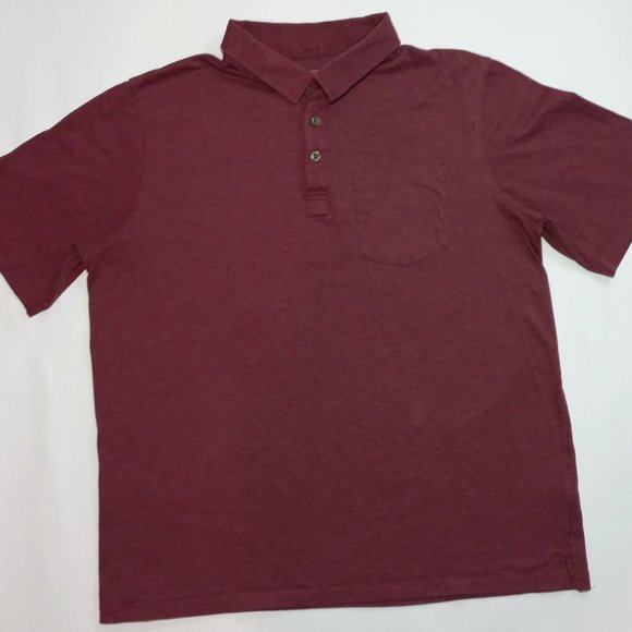 Gerry Polo Shirt Maroon Short Sleeve Mens Size L - Picture 2 of 9